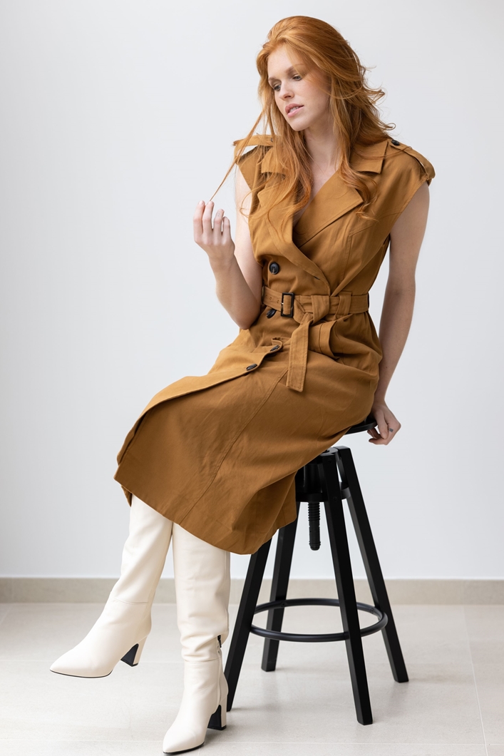 Isabelle jurk bruin-14